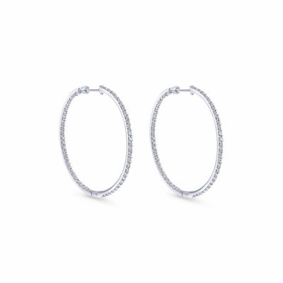 DIAMOND HOOP EARRINGS Artistic Piece Stunning Item