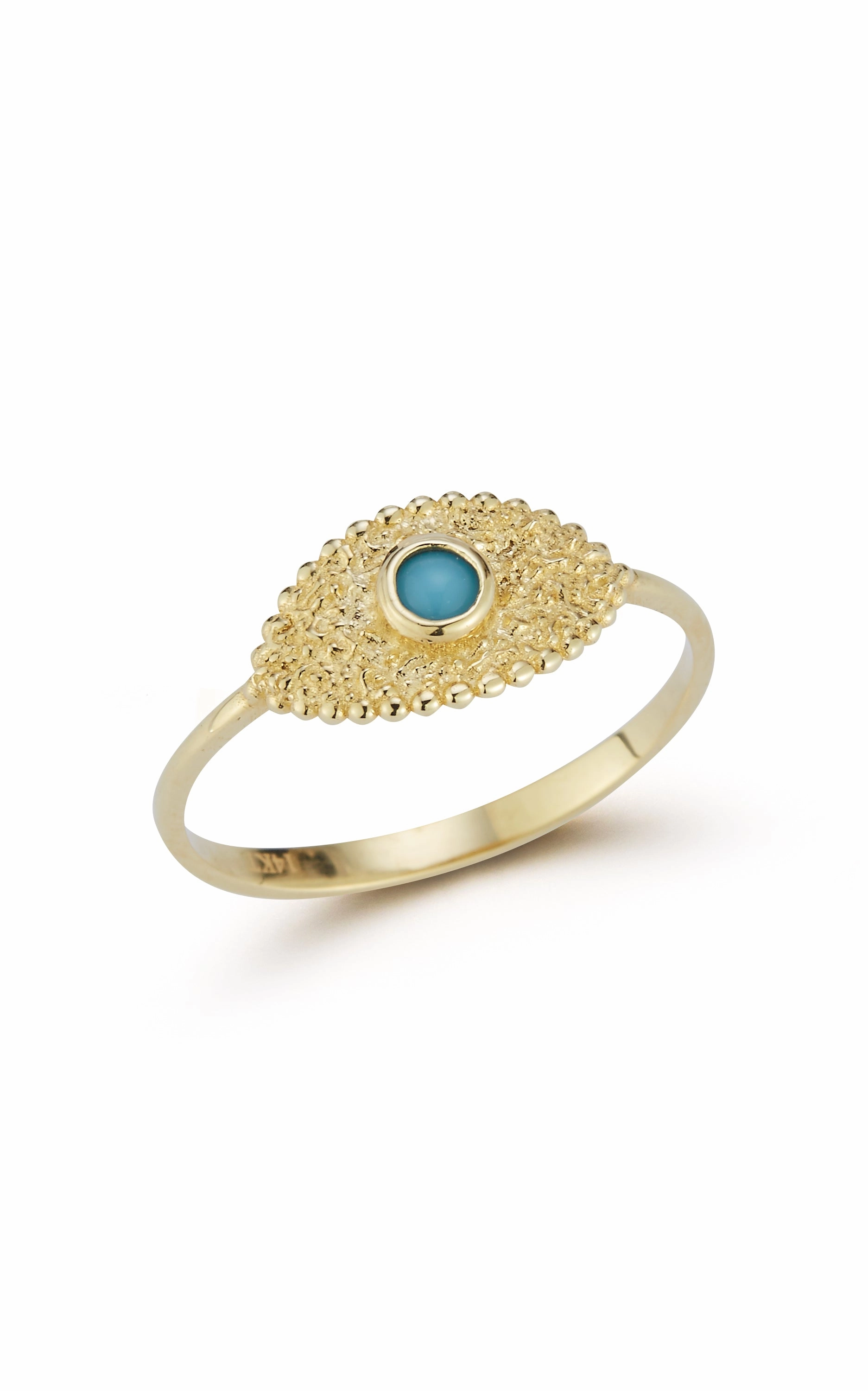 Exclusive Accent Smooth Feature Turquoise Evil Eye Ring