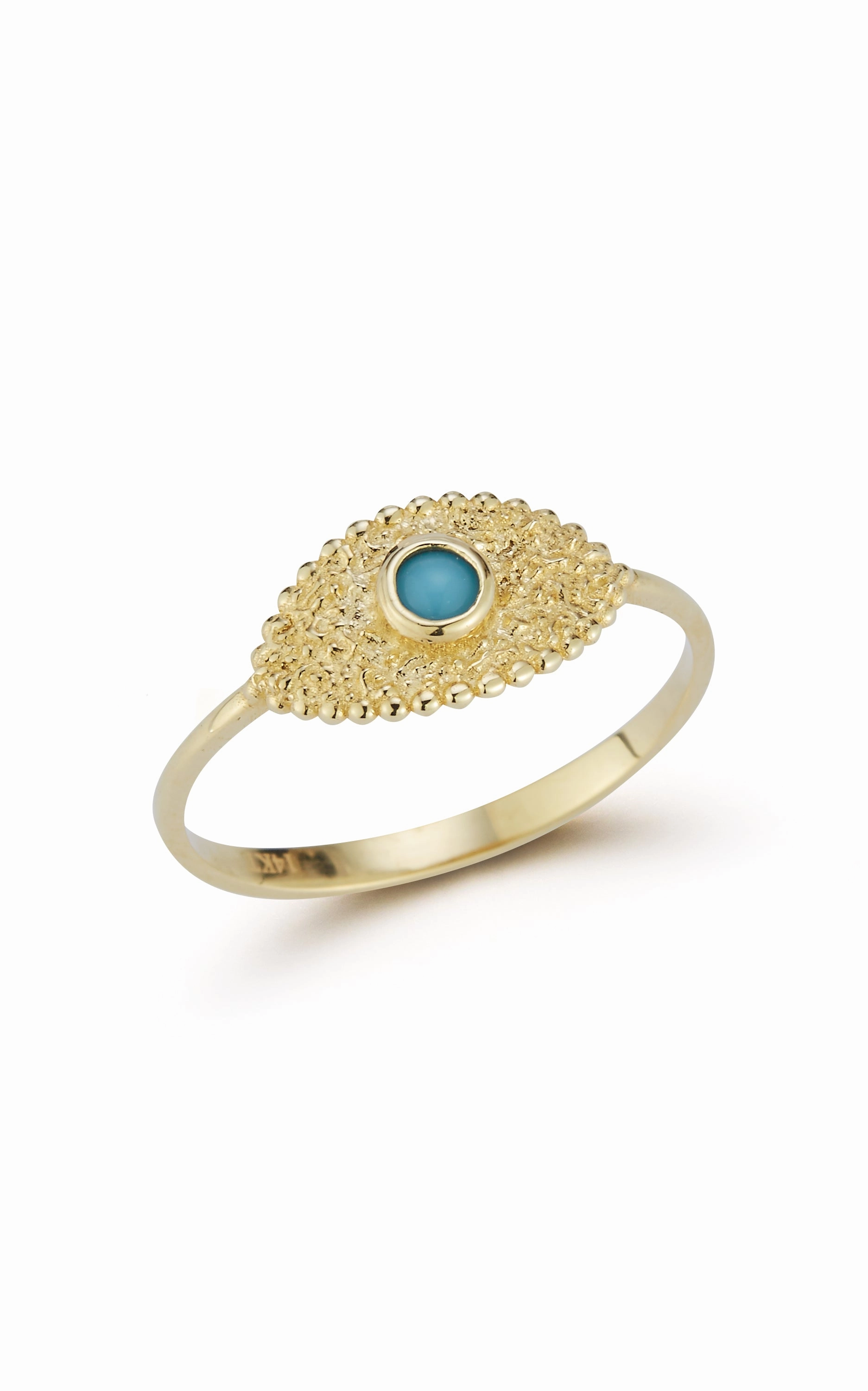 Timeless Edge Sparkle Focus Turquoise Evil Eye Ring
