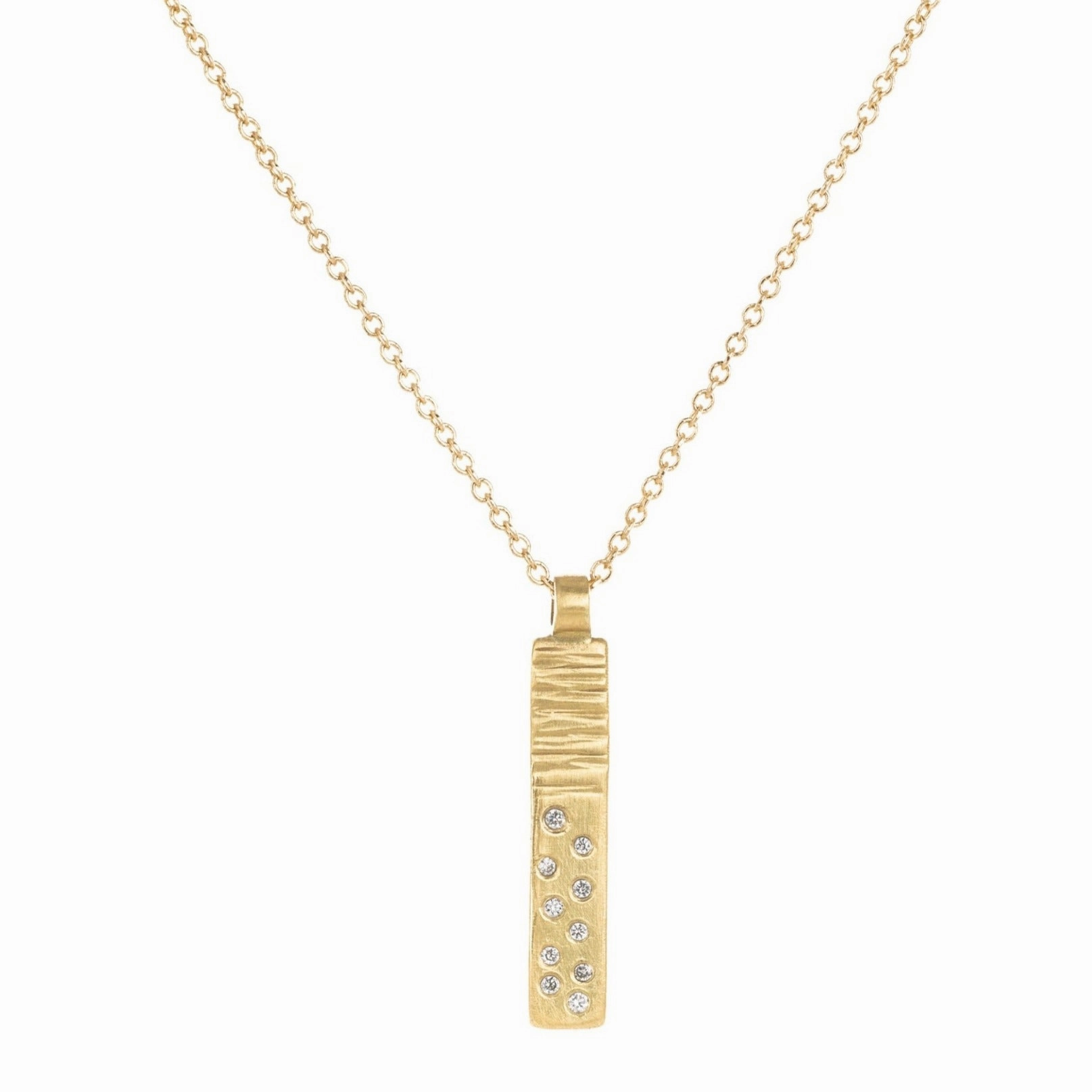 Heirloom Accent Luxe Aspen Necklace - 18k gold, Oxidized Silver   Reclaimed Diamonds