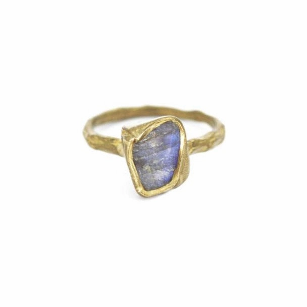Guardian Ring - Labradorite   Brass Timeless Edge Distinctive Accent