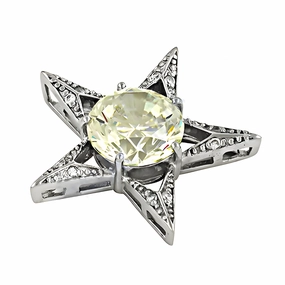 Rocking Star Style Cubic Zirconia Gemstone Pendant - Elegant Jewelry for Every Occasion Artistic Accessory birthday party
