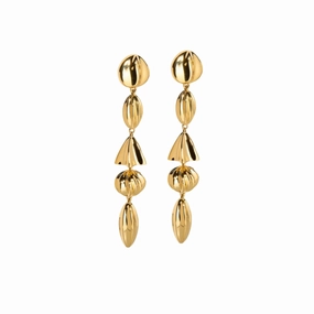 Geometric Gold Earrings Attractive Accessory