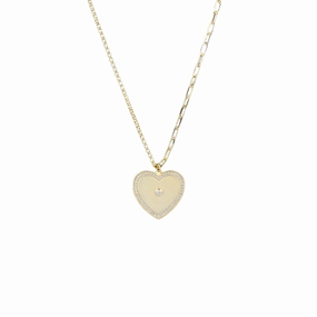 Night Accent Youth Gift Special Gold Heart Necklace