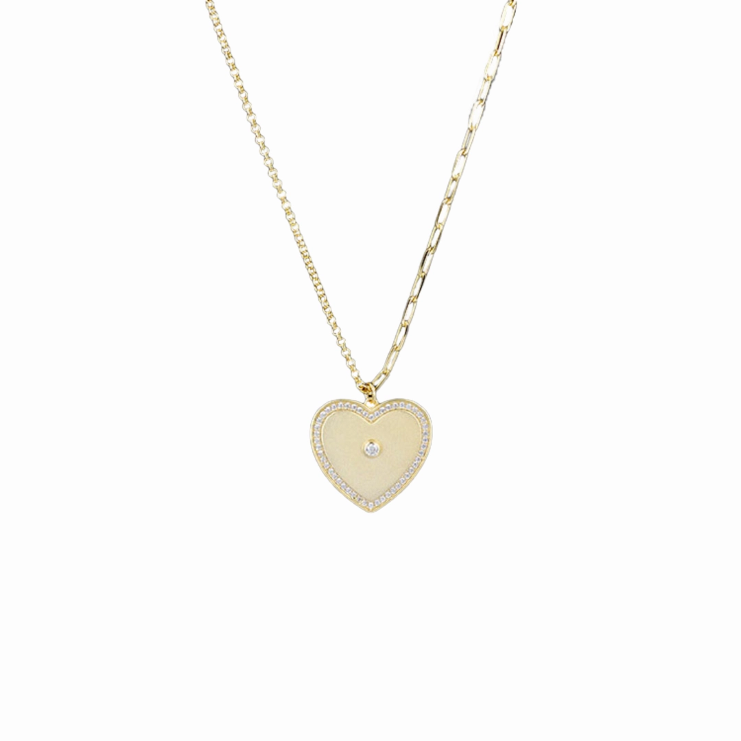 Night Accent Youth Gift Special Gold Heart Necklace