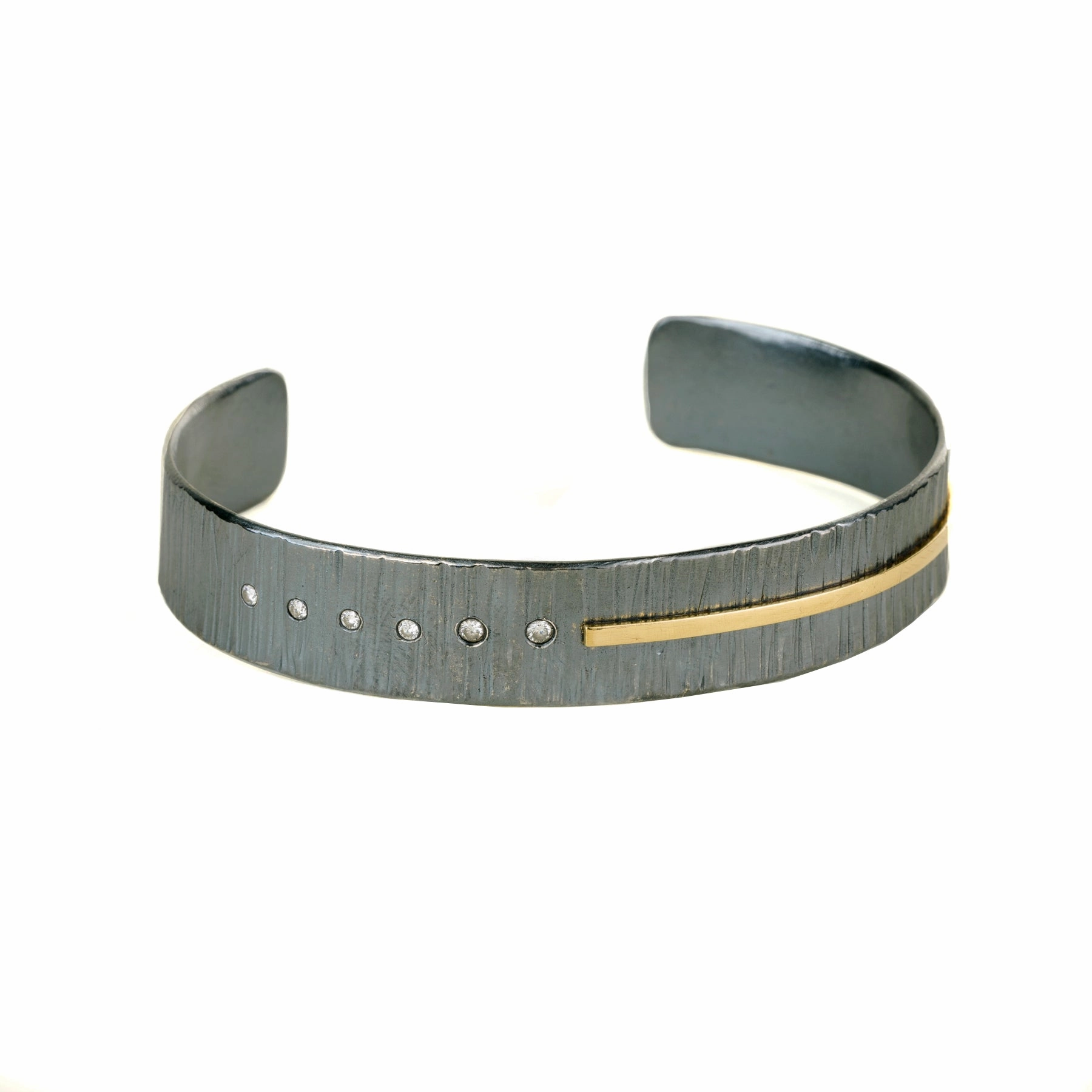 Classic Aspen Cuff - 18k gold, Oxidized Silver   Reclaimed Diamonds City Style Outdoor Light