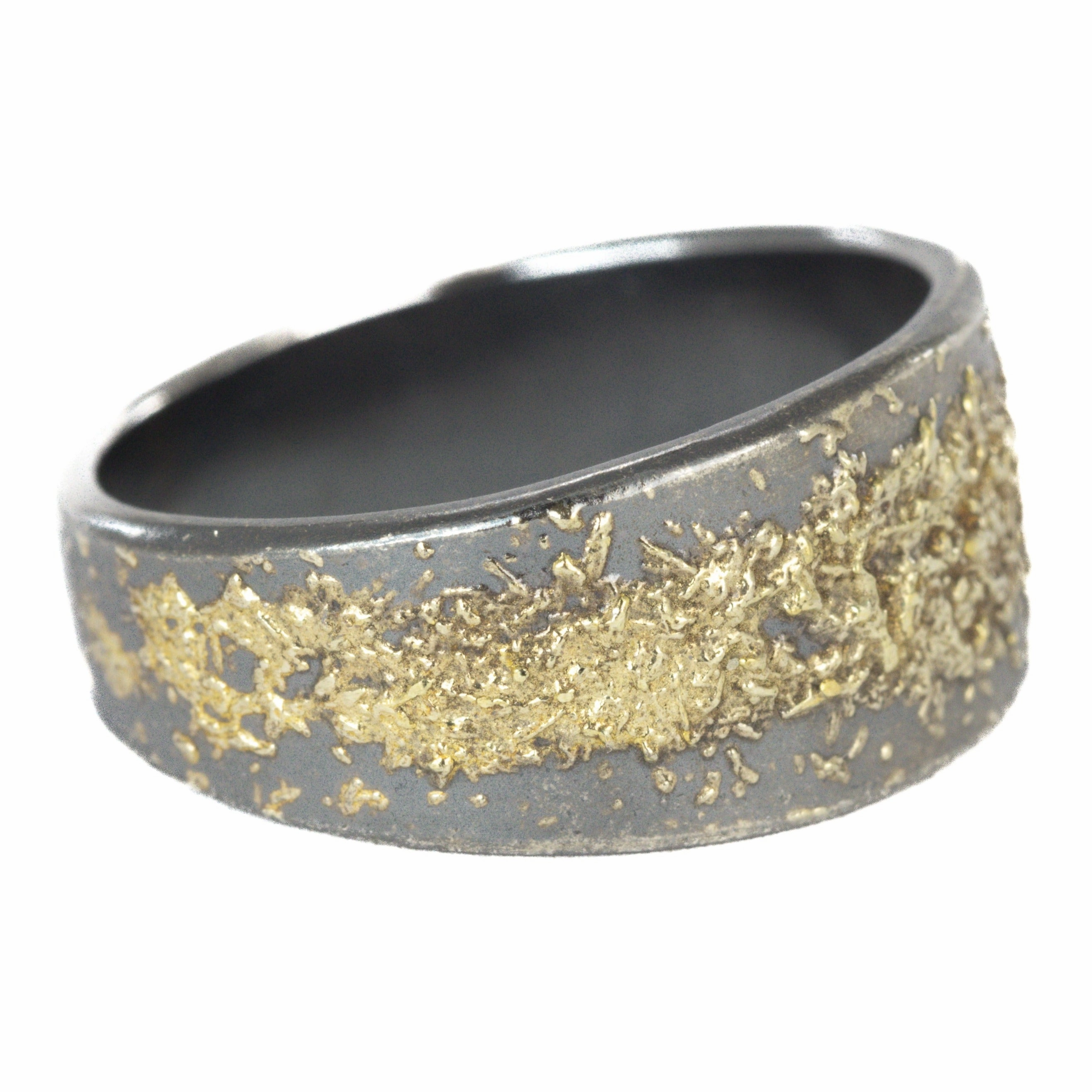 Expressive Edge KMJ Staple Short Cigar Band - 22k Gold, Oxidized Silver