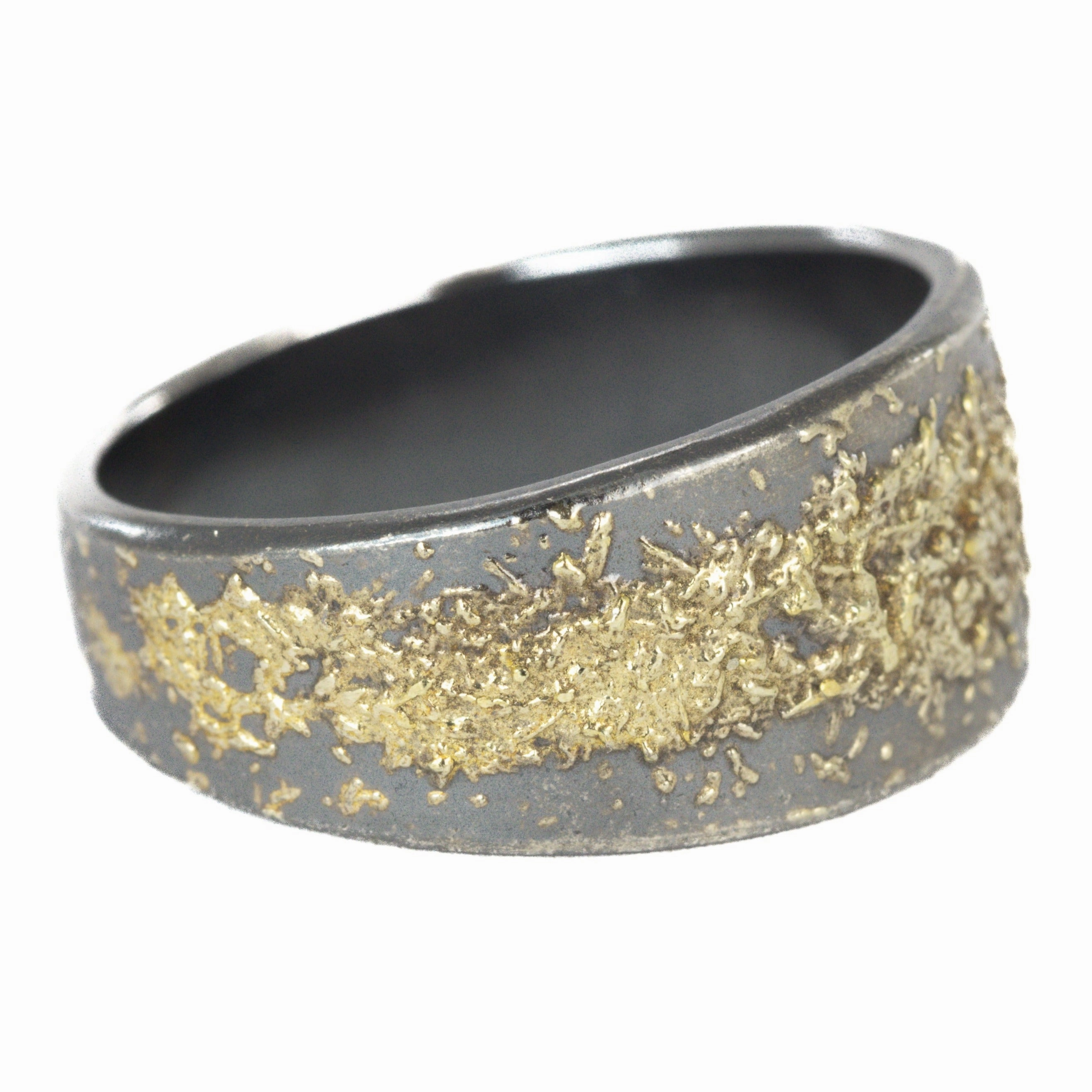 Precious Detail KMJ Staple Short Cigar Band - 22k Gold, Oxidized Silver