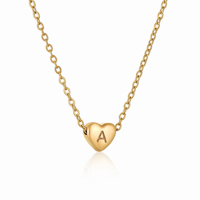 Chic Design Heart Letter Necklace