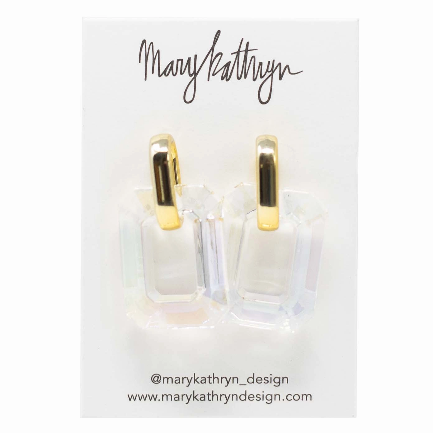 Flawless Touch Formal Accessory Iridescent Acrylic Drop Earrings