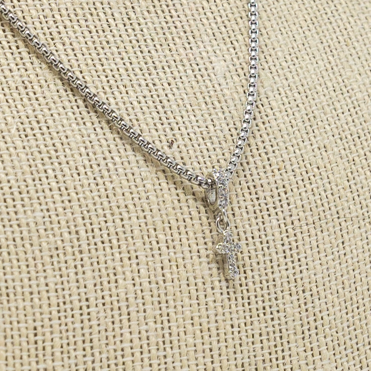 Tailored Mood Mood Accent Lydia Rhinestone Cross Necklace