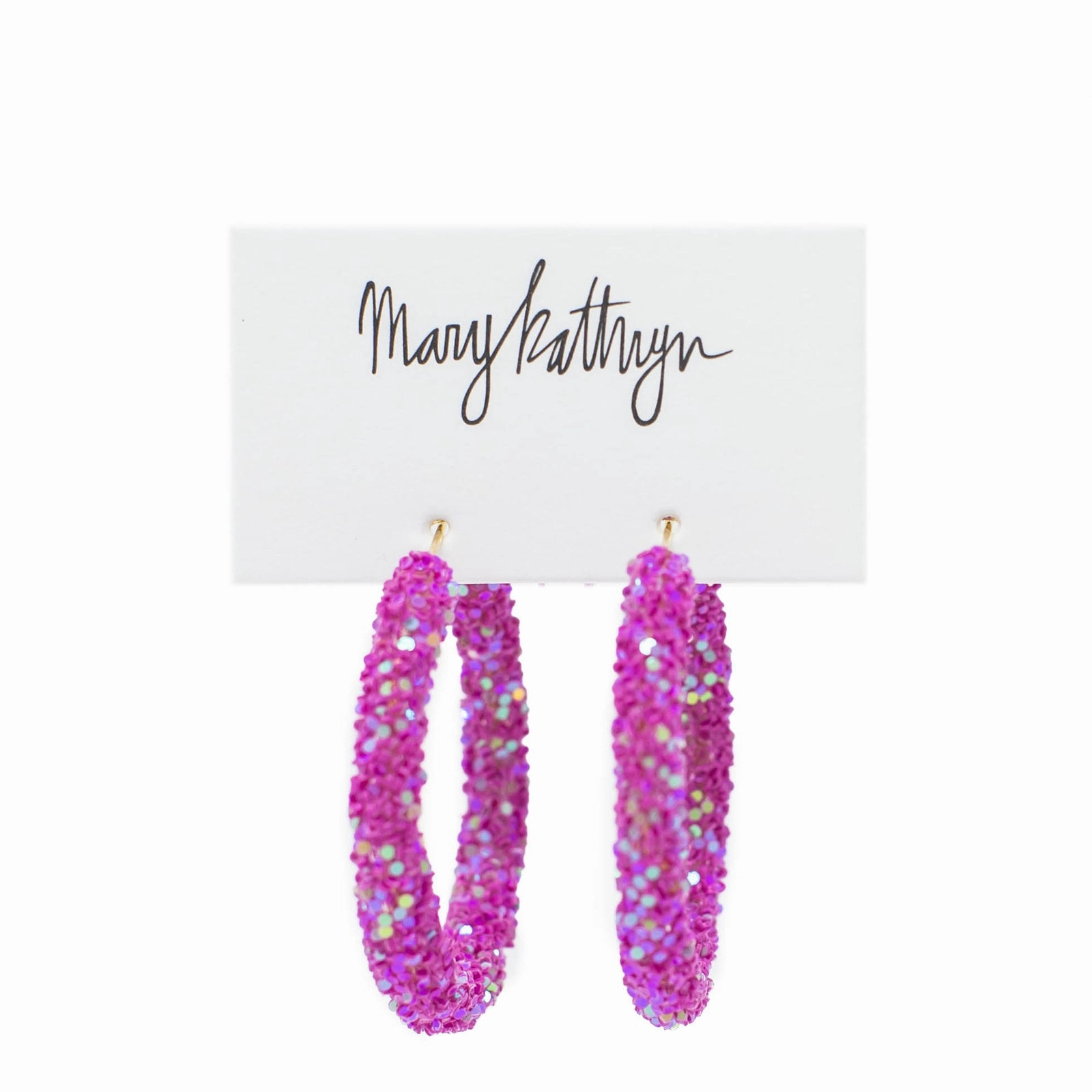 Magenta Glitter Hoops urban vibe
