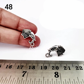 Silver Ganesha stud components Ganesh Ganapati earrings making ESS48 Brilliant Design