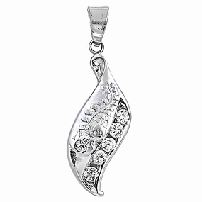 Always Piece Fashion Focus Latest Unique Silver Cubic Zirconia Pendant Jewelry Designs
