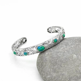 Shine Moment Special Style Masterpiece Sterling Silver Bracelet With Turquoise