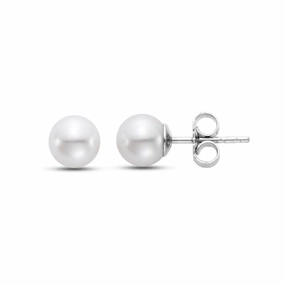Fashionable Option Vintage Choice Mastoloni 5.5mm Akoya Pearl Stud Earrings