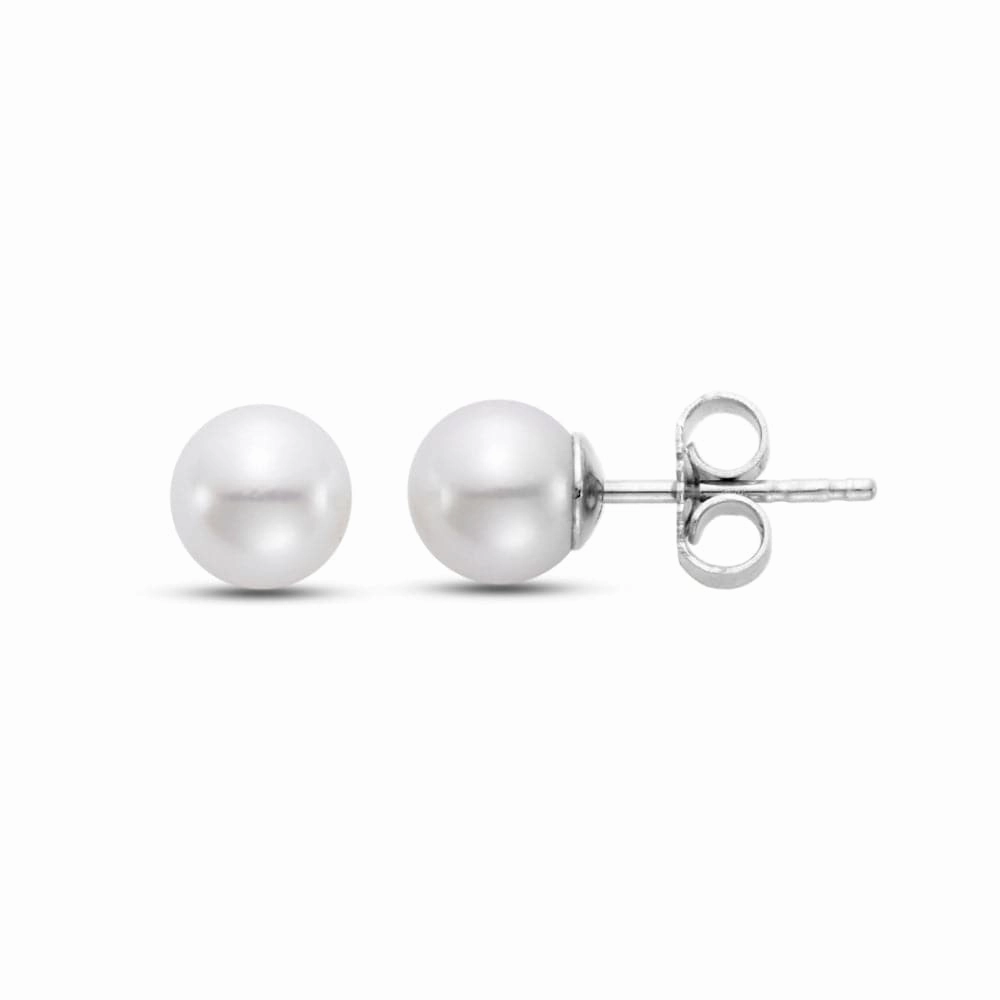 Fashionable Option Vintage Choice Mastoloni 5.5mm Akoya Pearl Stud Earrings