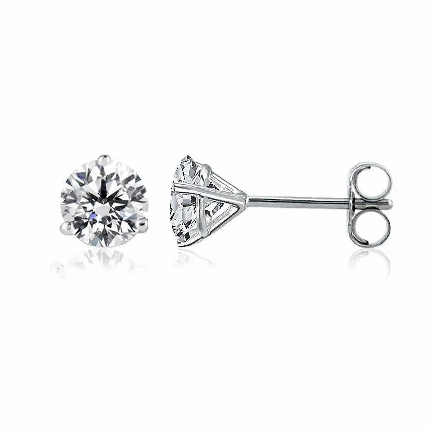 14K White Gold 2.11ctw Lab Grown Diamond Stud Earrings Summer Adornment