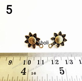 Golden flower stud components metal earrings findings ESG05 Refined Detail Everyday Embellishment