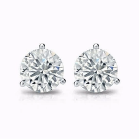 Contemporary Embellishment Sparkling Decor 1.01cttw Round Diamonds in Three Prong Martini Earrings