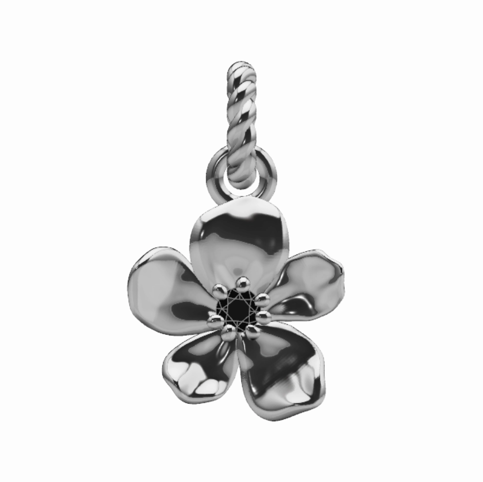 Midnight Blossom Charm Simple Adornment
