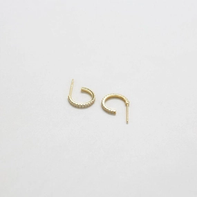 Mini Pave Gold Hoop Artistic Accessory Casual Decoration