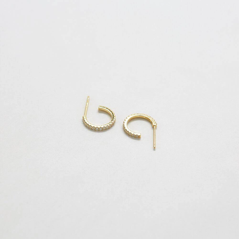 Mini Pave Gold Hoop High-Quality Accessory