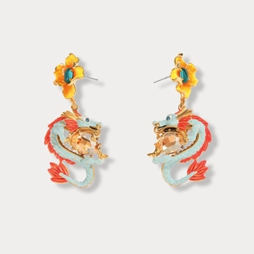 Zodiac Dragon Wintersweet Earrings Sophisticated Edge Party Gift