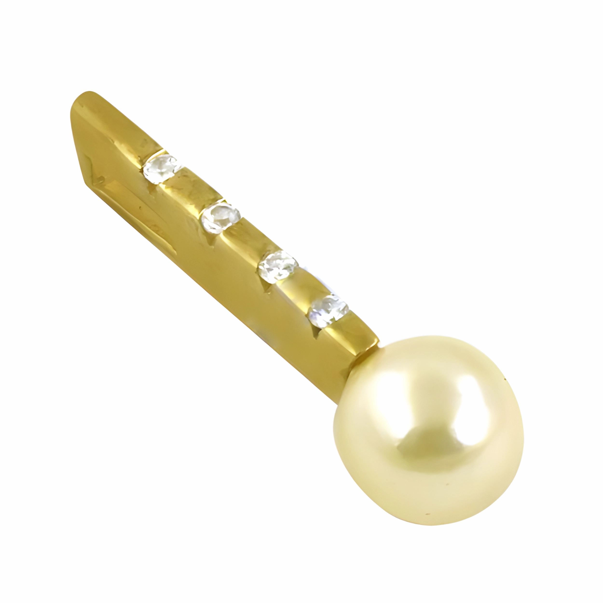 Self Reward Elegant Vibe Stylish CZ Pearl Gold Plated Silver Pendant - Trendy Jewelry