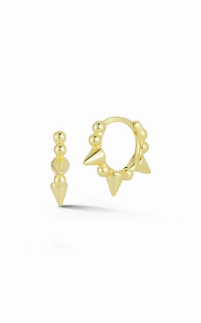 Gentle Accent Spike Huggie Earring
