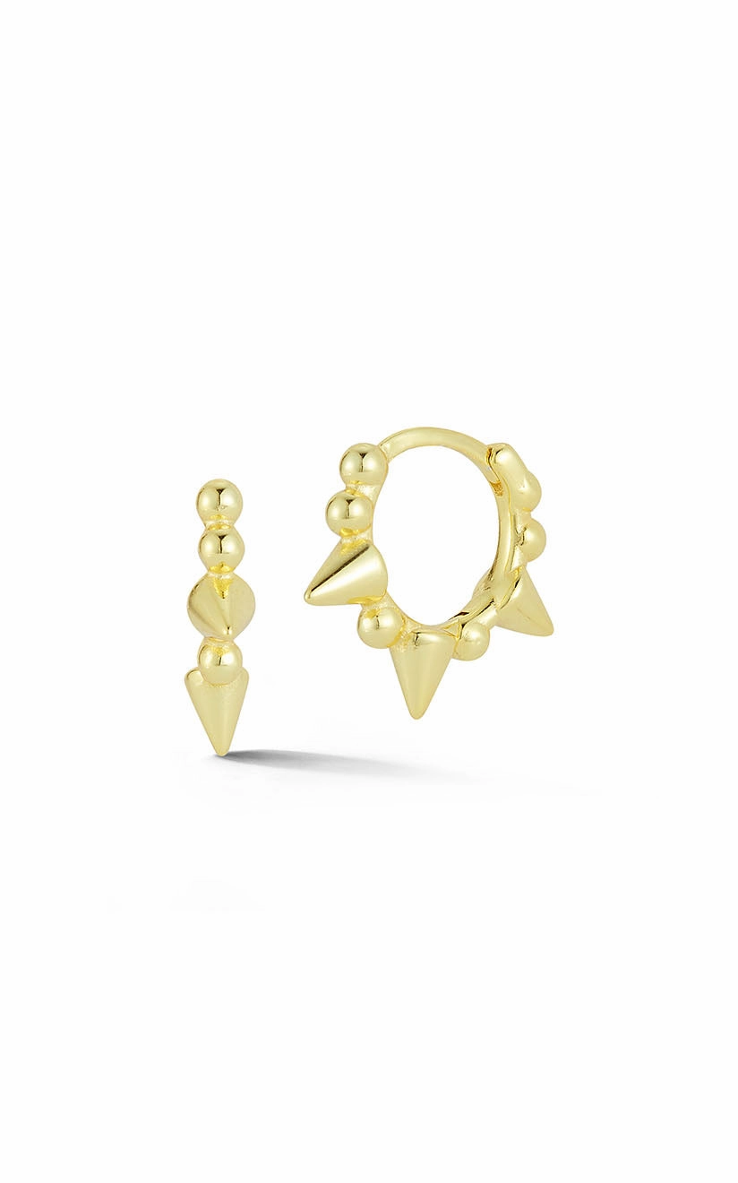 Gentle Accent Spike Huggie Earring