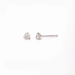 0.1cttw Round Diamonds in Three Prong Martini Earrings Simple Option