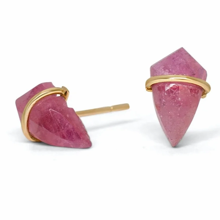 Gift Appeal Balanced Accent Small Kite Stone Studs - 18k Gold