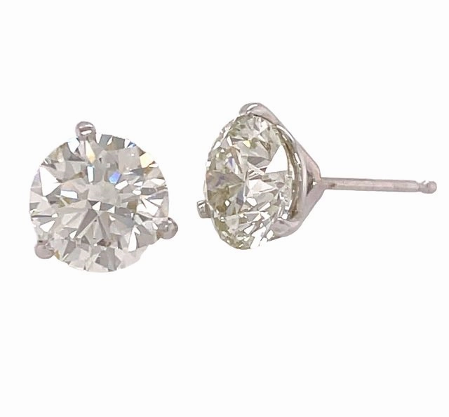 2.53cttw Round Diamonds in Three Prong Martini Earrings Daytime Ornament Gorgeous Embellishment