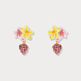 Sweet Grape Flower Earrings Vibrant Craftwork