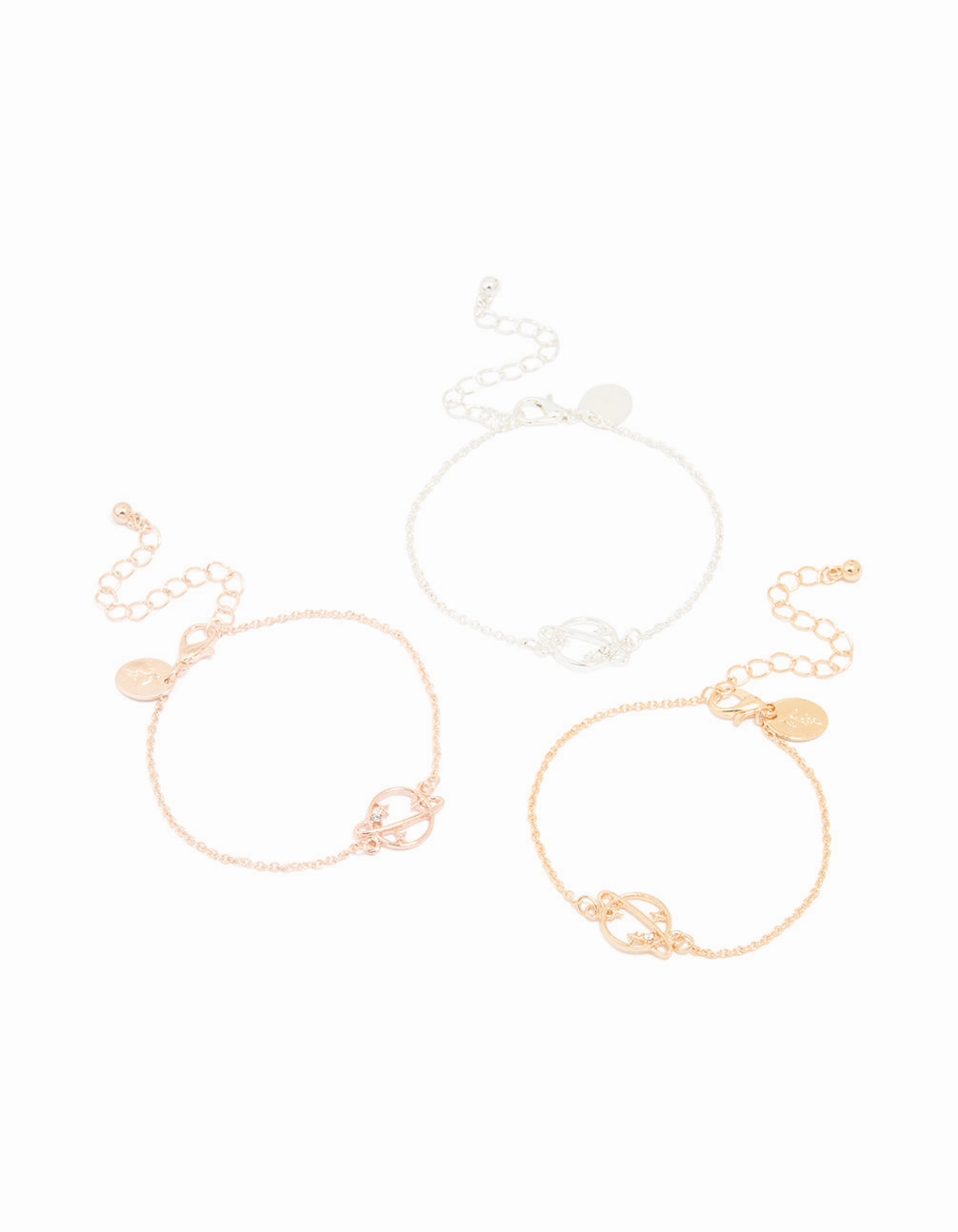 Sparkle Ready Mixed Metal Planet Bracelets 3-Pack