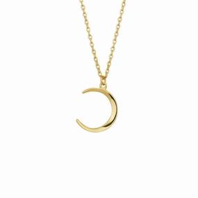 Skinny Moon Golden Necklace City Look Event Accent