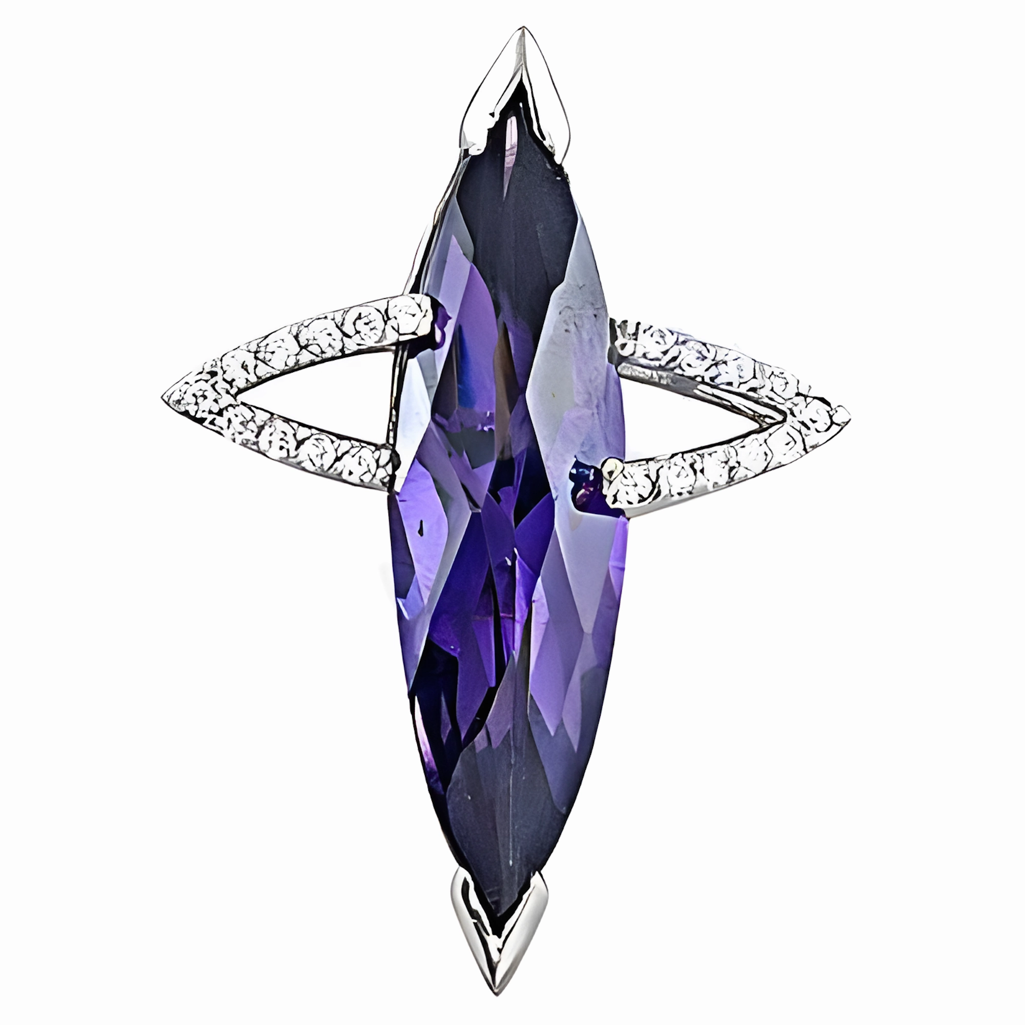 Minimal Beauty Elegant 925 Sterling Silver Cubic Zirconia Gemstone Pendant for Party Wear