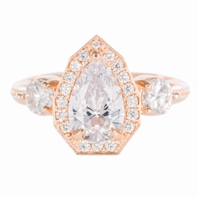 Stella Pear Ring - 14k Rose Gold    Diamonds Fashion Muse All Day Wear