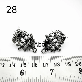 Silver elephant earrings stud components earrings making ESS28 Safe Accessory