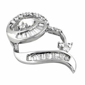 Stunning CZ Gemstone Silver Pendant - Elegant Jewelry for Every Occasion Vintage Style