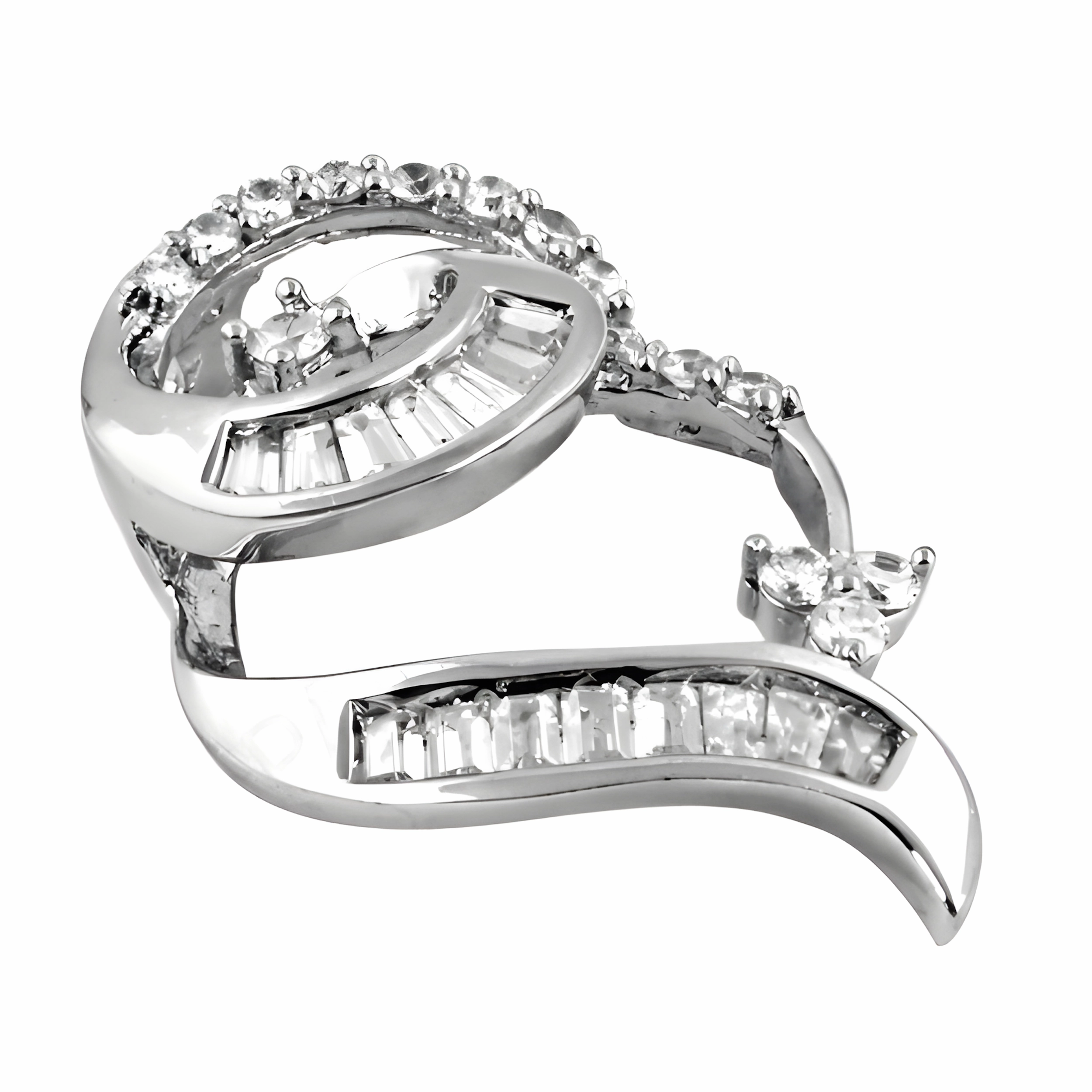 Stunning CZ Gemstone Silver Pendant - Elegant Jewelry for Every Occasion Vintage Style