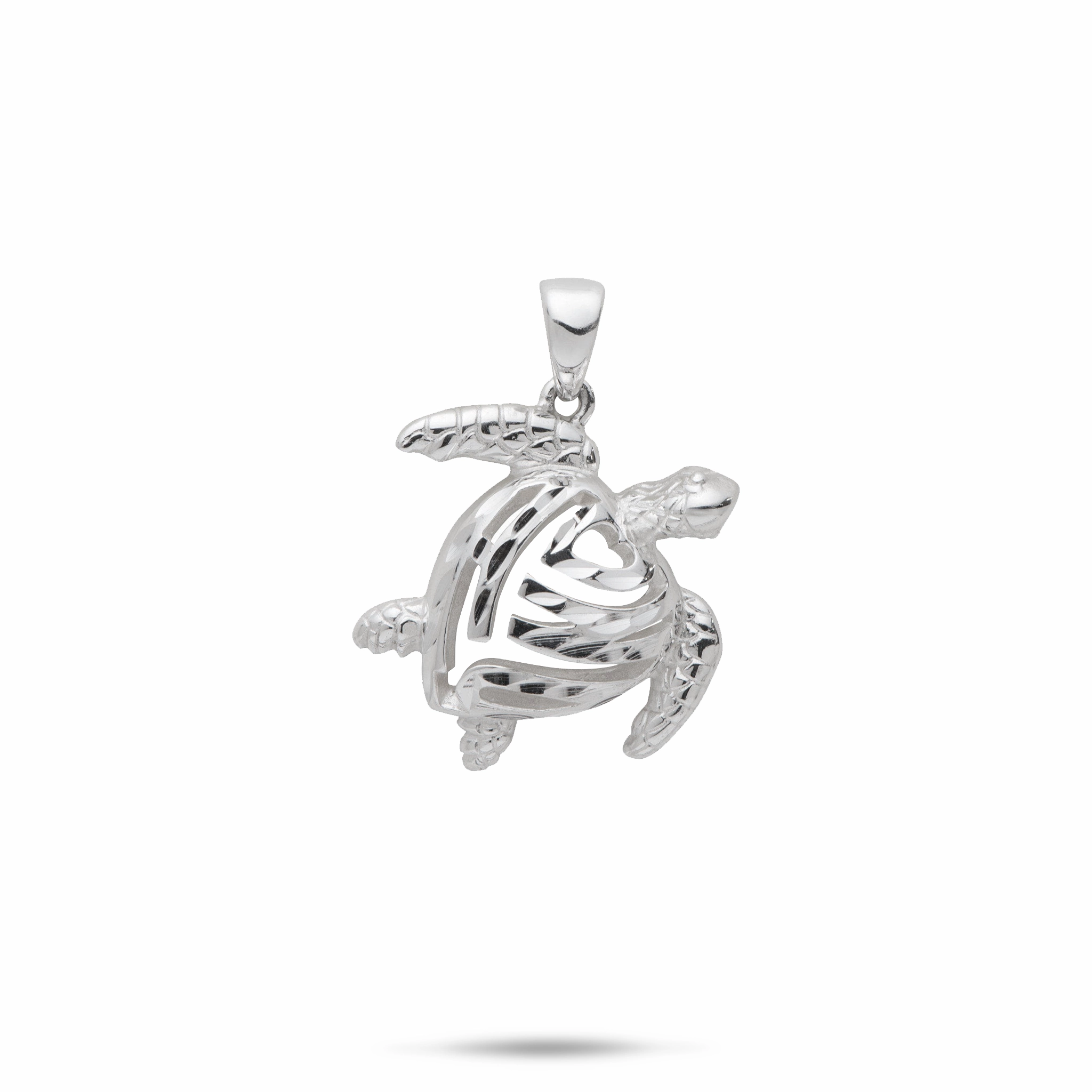 Honu Pendant in Sterling Silver - 19mm Timeless Adornment Gift For Her
