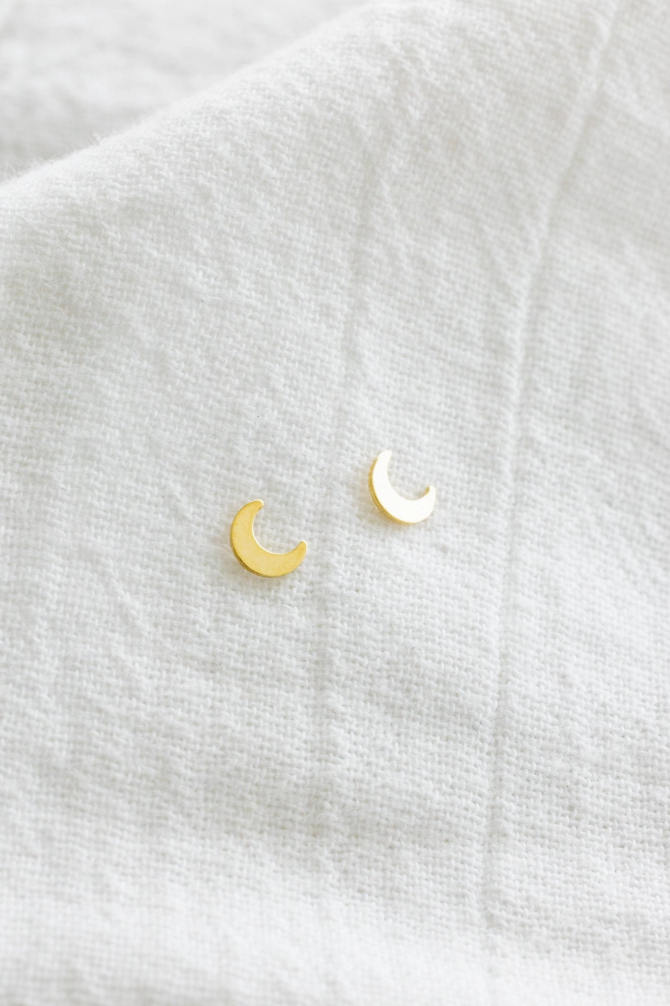 Glittering Decor Moon Studs