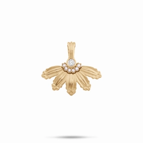 Mountain Naupaka Pendant in Gold with Diamonds - 28mm Elegant Choice Graduation Present