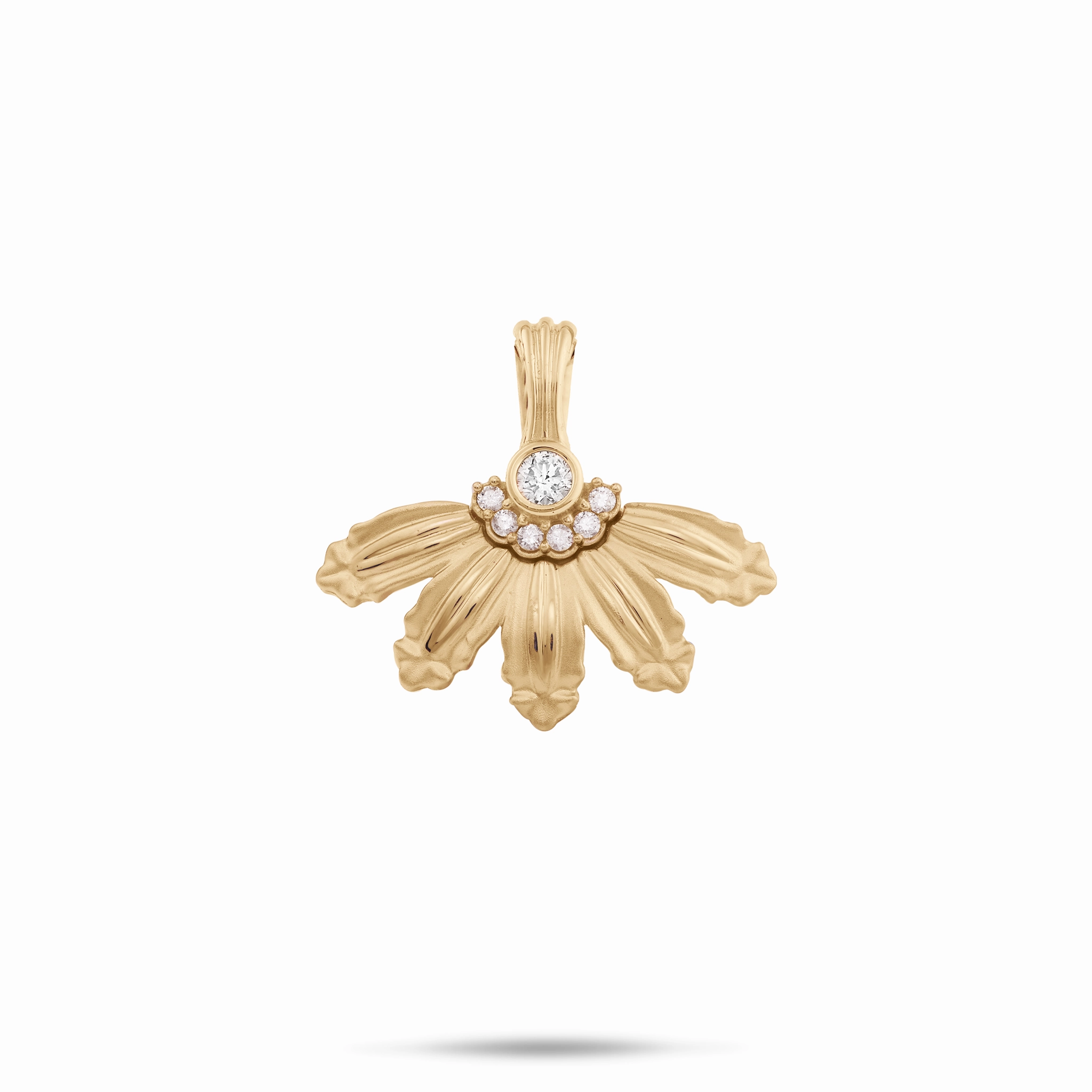 Mountain Naupaka Pendant in Gold with Diamonds - 28mm Elegant Choice Graduation Present