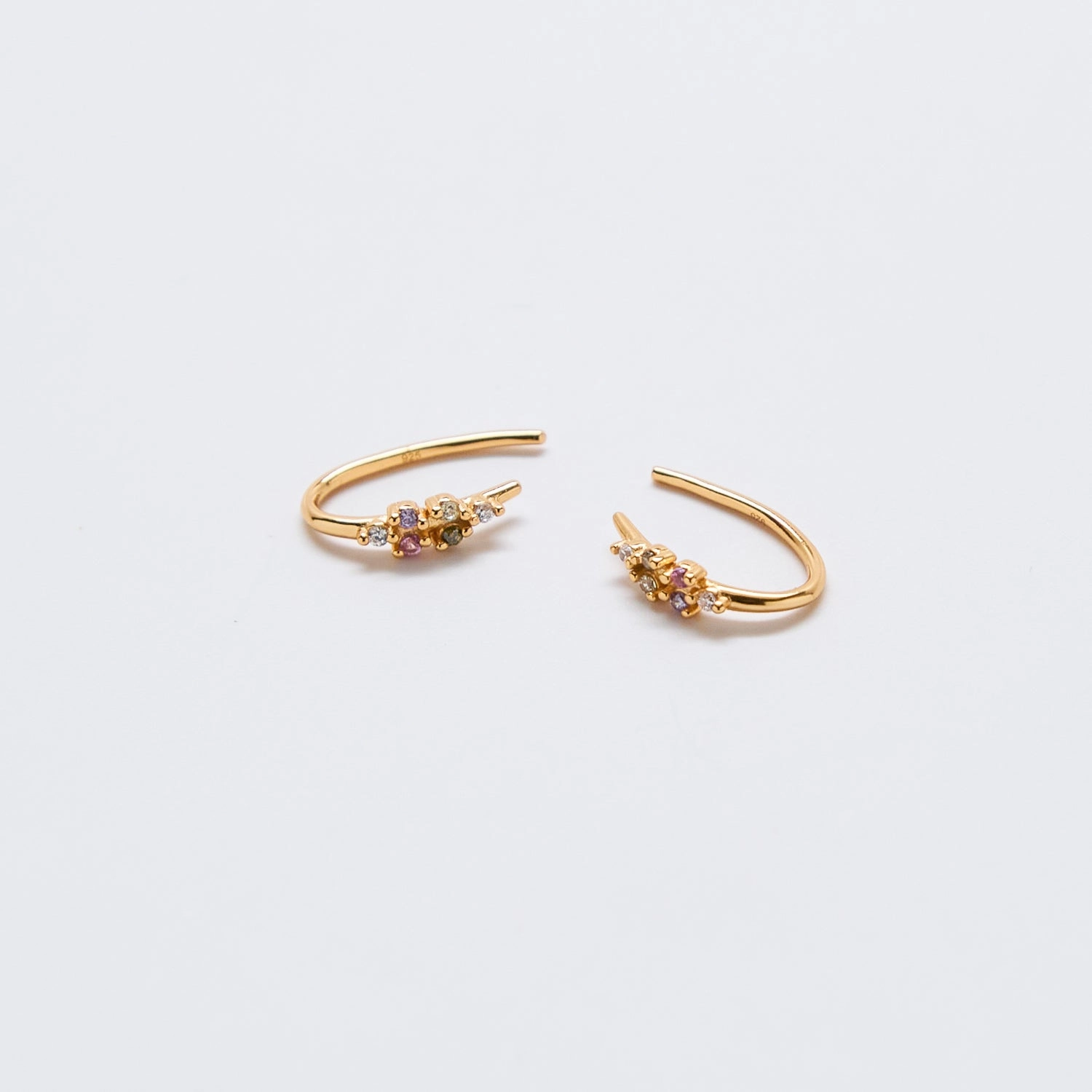 Multi-stone Open Ear Huggies Curved Item Classic Choice