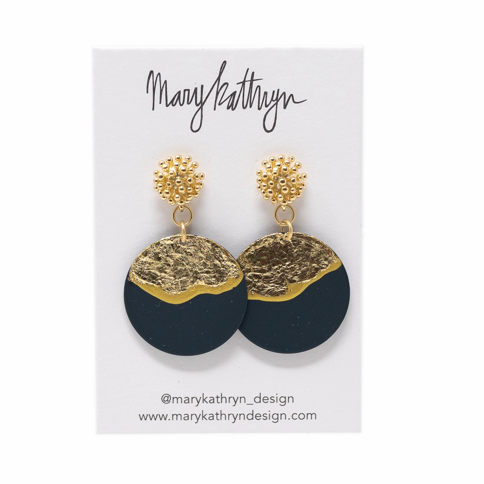 Elegant Pick Navy Lorelei Disc Earrings