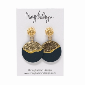 Elegant Pick Navy Lorelei Disc Earrings