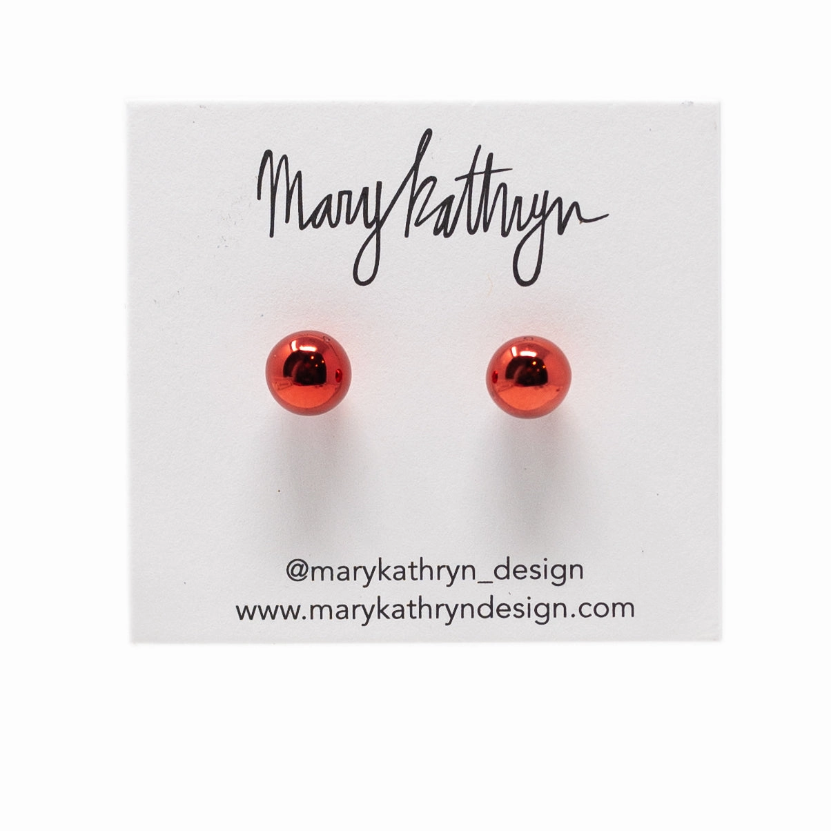 Red Rudolph Studs Chic Gift